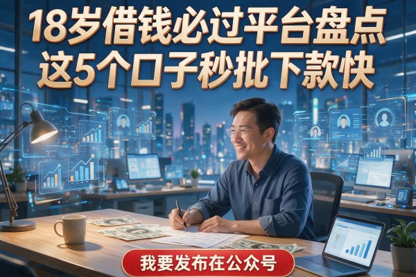18岁借钱必过平台盘点，这5个口子秒批下款快！