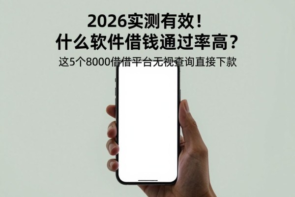 2026实测有效!什么软件借钱通过率高?这5个8000借款平台无视查询直接下款