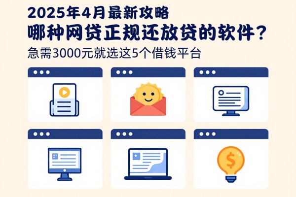 2025年4月最新攻略:哪种网贷正规还放贷快的软件?急需3000元就选这5个借钱平台