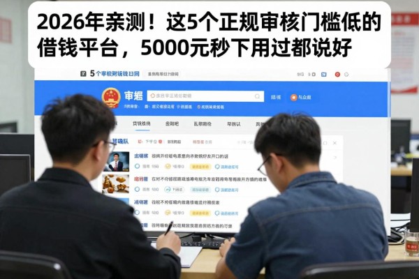 2026年亲测！这5个正规审核门槛低的借钱平台，5000元秒下用过都说好