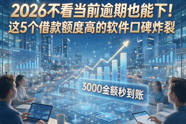 2026不看当前逾期也能下!这5个借款额度高的软件口碑炸裂,3000金额秒到账