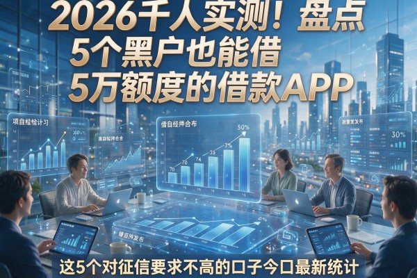 2026千人实测!盘点5个黑户也能借5万额度的借款APP,这5个对征信要求不高的口子今日最新统计