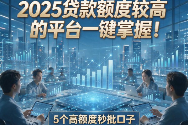 2025贷款额度较高的平台一键掌握!附5个高额度秒批口子
