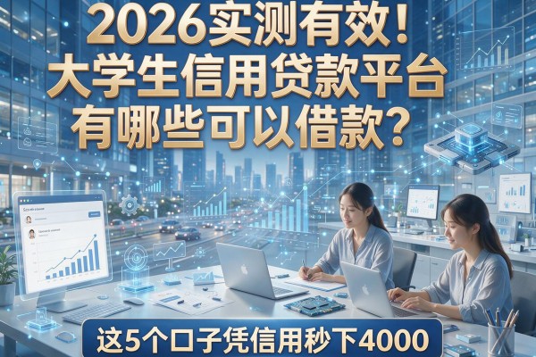 2026实测有效！大学生信用贷款平台有哪些可以借款？这5个口子凭信用秒下4000
