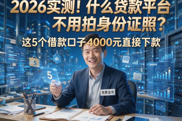 2026实测!什么贷款平台不用拍身份证照?这5个借款口子4000元直接下款