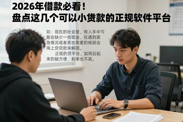 2026年借款必看！盘点这几个可以小额贷款的正规软件平台