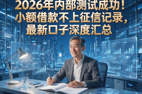 2026年内部测试成功！小额借款不上征信记录，最新口子深度汇总！