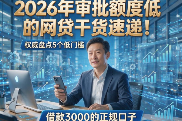 2026年审批额度低的网贷干货速递!权威盘点5个低门槛、借款3000的正规口子
