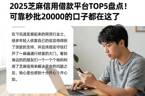 2025芝麻信用借款平台TOP5盘点!可靠秒批20000的口子都在这了