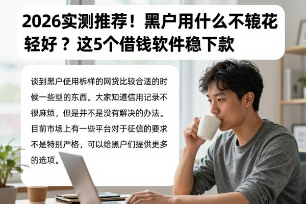 2026实测推荐!黑户用什么网贷比较好?这5个借钱软件稳下款