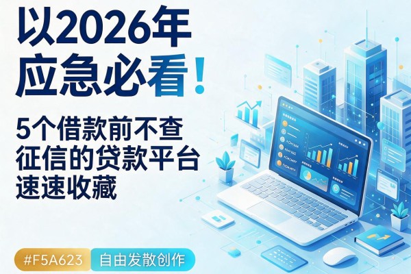2026年应急必看!5个借款前不查征信的贷款平台速速收藏申请