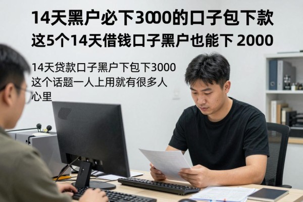 14天黑户必下3000的口子包下款,这5个14天借钱口子黑户也能下2000