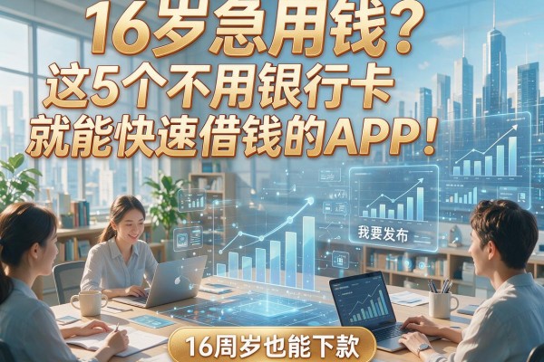 16岁急用钱？这5个不用银行卡就能快速借钱的APP，16周岁也能下款！