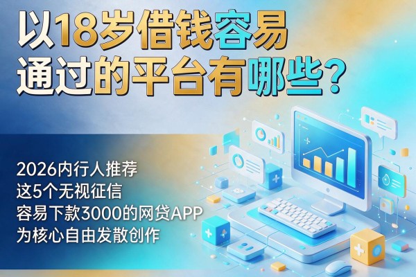 18岁借钱容易通过的平台有哪些？2026内行人推荐这5个无视征信、容易下款3000的网贷APP