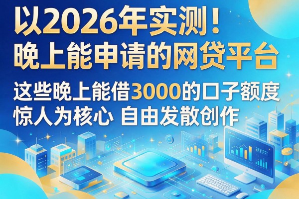 2026年实测!晚上能申请的网贷平台,这些晚上能借3000的口子额度惊人