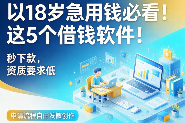 18岁急用钱必看!这5个借钱软件秒下款、资质要求低,申请流程超顺畅