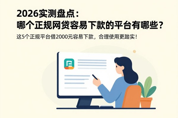 2026实测盘点:哪个正规网贷容易下款的平台有哪些?这5个正规平台借2000元容易下款,合理使用更踏实!