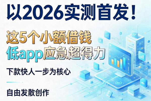 2026实测首发!这5个小额借钱低app应急超得力,下款快人一步
