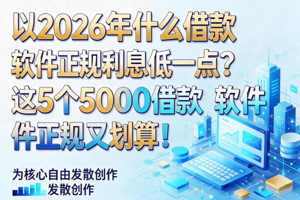 2026年什么借款软件正规利息低一点？这5个5000借款软件正规又划算！