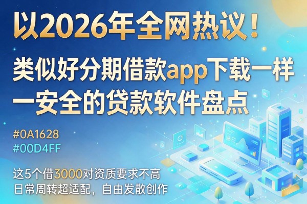2026年全网热议!类似好分期借款app下载一样安全的贷款软件盘点,这5个借3000对资质要求不高,日常周转超适配