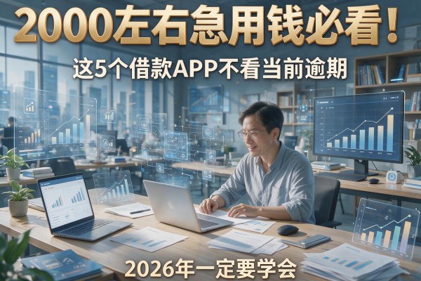 2000左右急用钱必看!这5个借款APP不看当前逾期,2026年一定要学会