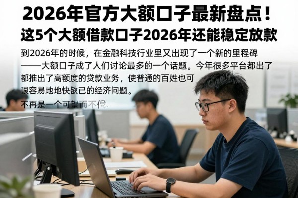2026年官方大额口子最新盘点!这5个大额借款口子2026年还能稳定放款