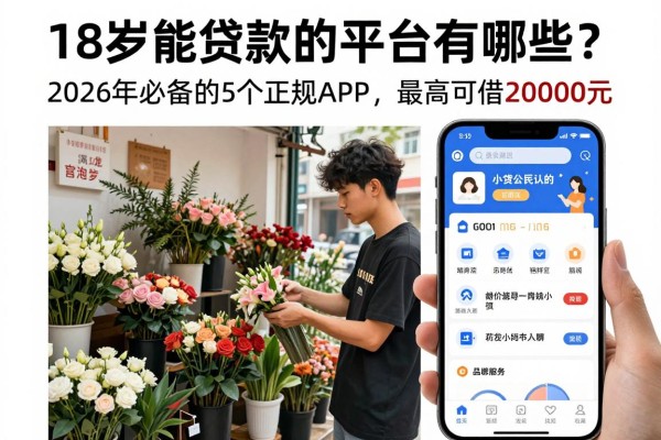 18岁能贷款的平台有哪些？2026年必备的5个正规APP，最高可借20000元