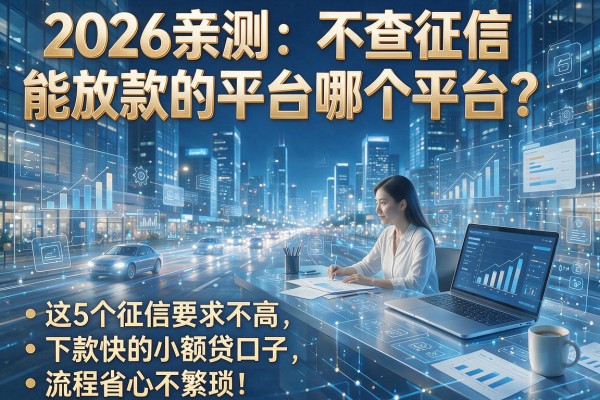 2026亲测:不查征信能放款的平台哪个平台?这5个征信要求不高、下款快的小额贷口子,流程省心不繁琐!