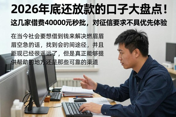 2026年底还放款的口子大盘点！这几家借款40000元秒批，对征信要求不高优先体验