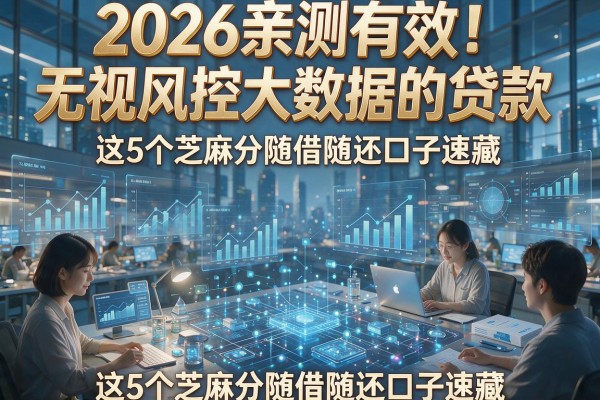 2026亲测有效!无视风控大数据的贷款,这5个芝麻分随借随还口子速藏