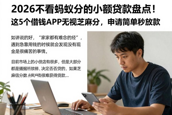 2026不看蚂蚁分的小额贷款盘点！这5个借钱APP无视芝麻分，申请简单秒放款