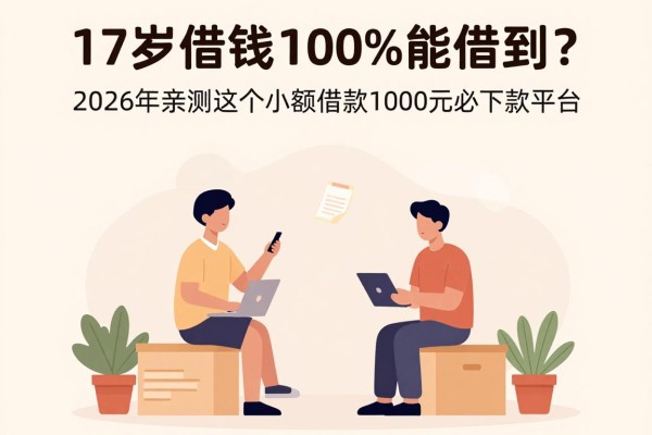 17岁借钱100%能借到?2026年亲测这5个小额借款1000元必下款平台