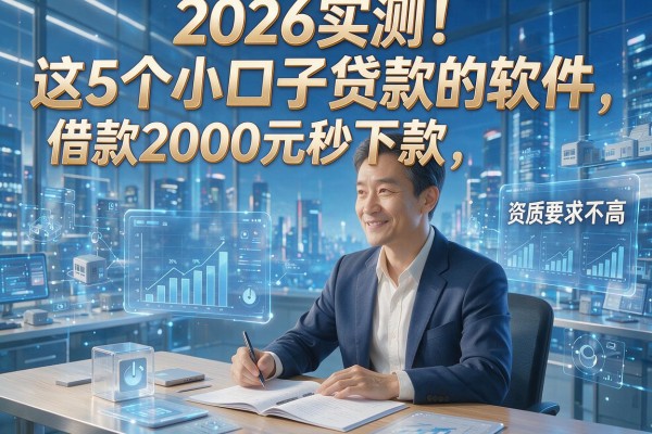 2026实测！这5个小口子贷款的软件，借款2000元秒下款，资质要求不高