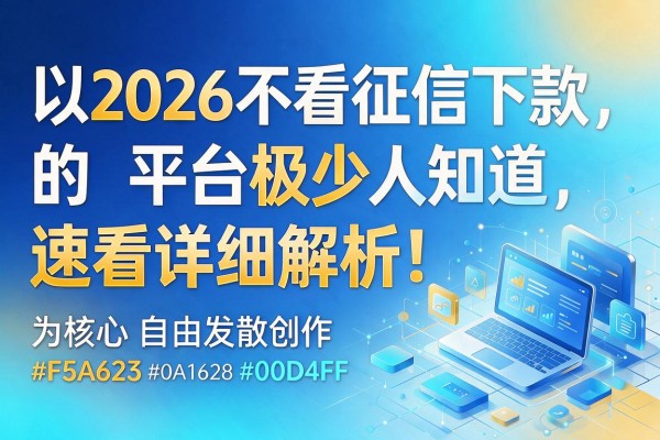 2026不看征信下款的平台极少人知道，速看详细解析！