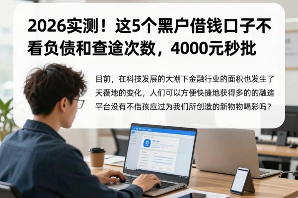 2026实测!这5个黑户借钱口子不看负债和查询次数,4000元秒批