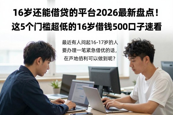 16岁还能借贷的平台2026最新盘点！这5个门槛超低的16岁借钱500口子速看