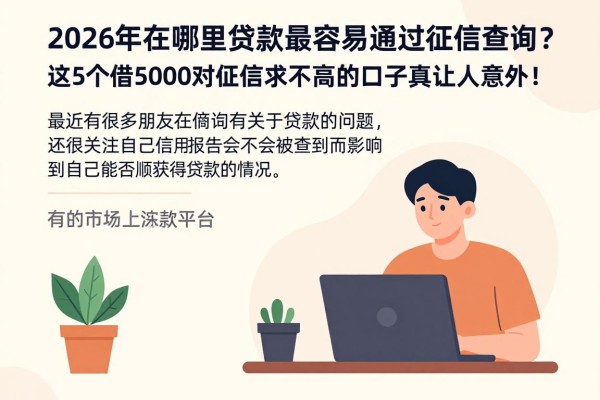 2026年在哪里贷款最容易通过征信查询?这5个借5000对征信要求不高的口子真让人意外!