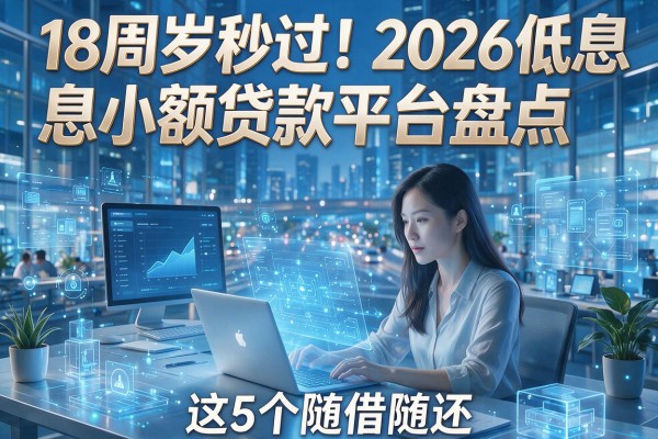 18周岁秒过!2026低息小额贷款平台盘点,这5个随借随还