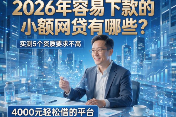 2026年容易下款的小额网贷有哪些?实测5个资质要求不高、4000元轻松借的平台