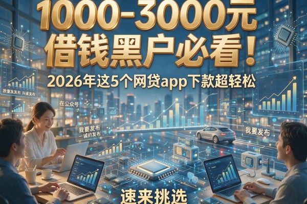 1000-3000元借钱黑户必看！2026年这5个网贷app下款超轻松，速来挑选