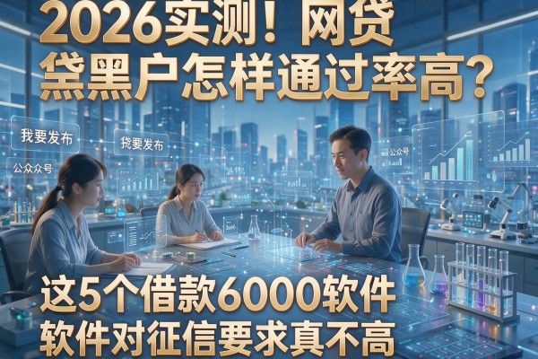 2026实测!网贷黑户怎样通过率高?这5个借款6000软件对征信要求真不高