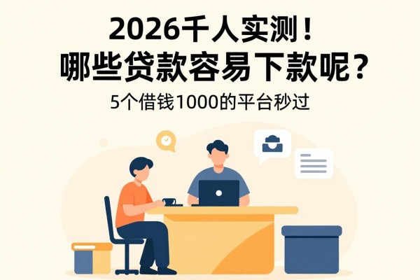 2026千人实测！哪些贷款容易下款呢？这5个借钱1000的平台秒过