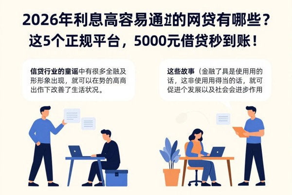 2026年利息高容易通过的网贷有哪些？这5个正规平台，5000元借款秒到账！