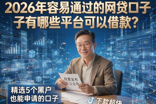 2026年容易通过的网贷口子有哪些平台可以借款?精选5个黑户也能申请的口子,下款超快!