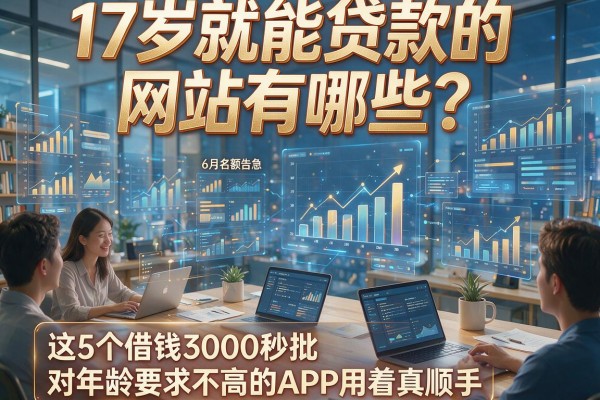 17岁就能贷款的网站有哪些？6月名额告急，这5个借钱3000秒批、对年龄要求不高的APP用着真顺手