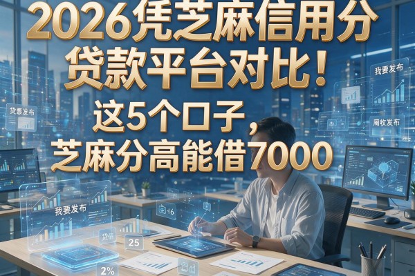 2026凭芝麻信用分贷款平台对比！这5个口子，芝麻分高能借7000