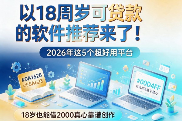 18周岁可贷款的软件推荐来了!2026年这5个超好用平台,18岁也能借2000真心靠谱