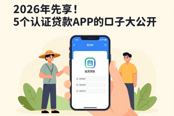 2026年先享！5个认证贷款APP的口子大公开，轻松借款20000