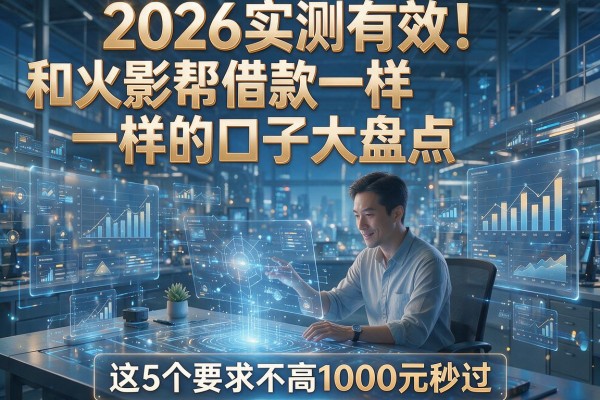 2026实测有效!和火影帮借款一样的口子大盘点,这5个要求不高1000元秒过
