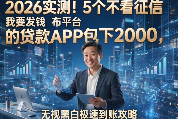 2026实测！5个不看征信的贷款APP包下2000，无视黑白极速到账攻略